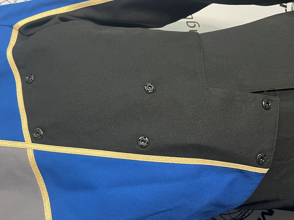 Set of 202 Blue, Black, Grey & Gold Marching Band Jackets (bibbers are also available separately)
