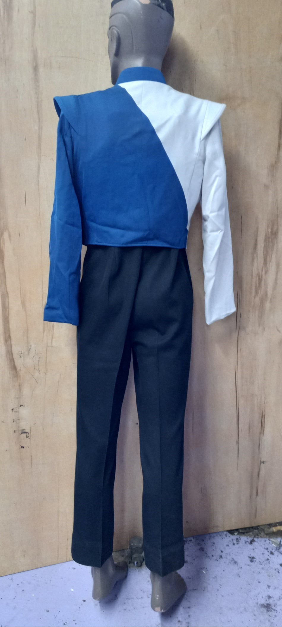 Set of 48 Blue, Black, White Used Fruhauf Marching Band Uniforms (lot can be split to smaller) Item 