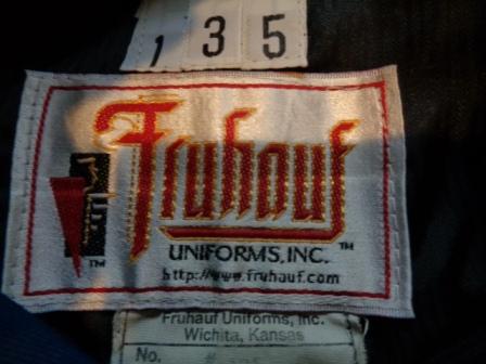 Set of 150+/- Used Blue, Gold and Black Fruhauf Brand Marching Band Uniforms with Bayly Shakos Item 