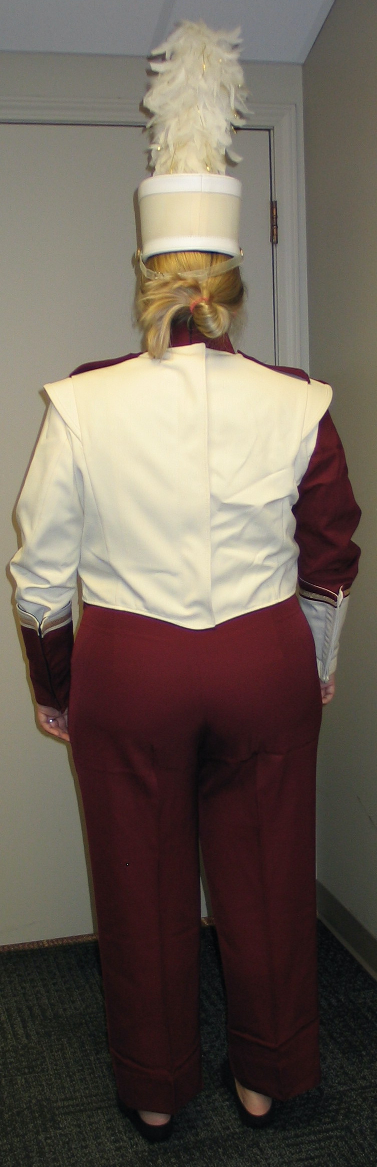 73 Fruhauf Cream/Maroon Marching Band Uniforms