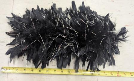 170 +/- 16" Black and Silver Shako Plumes - available in lots of 50, 100 or 230