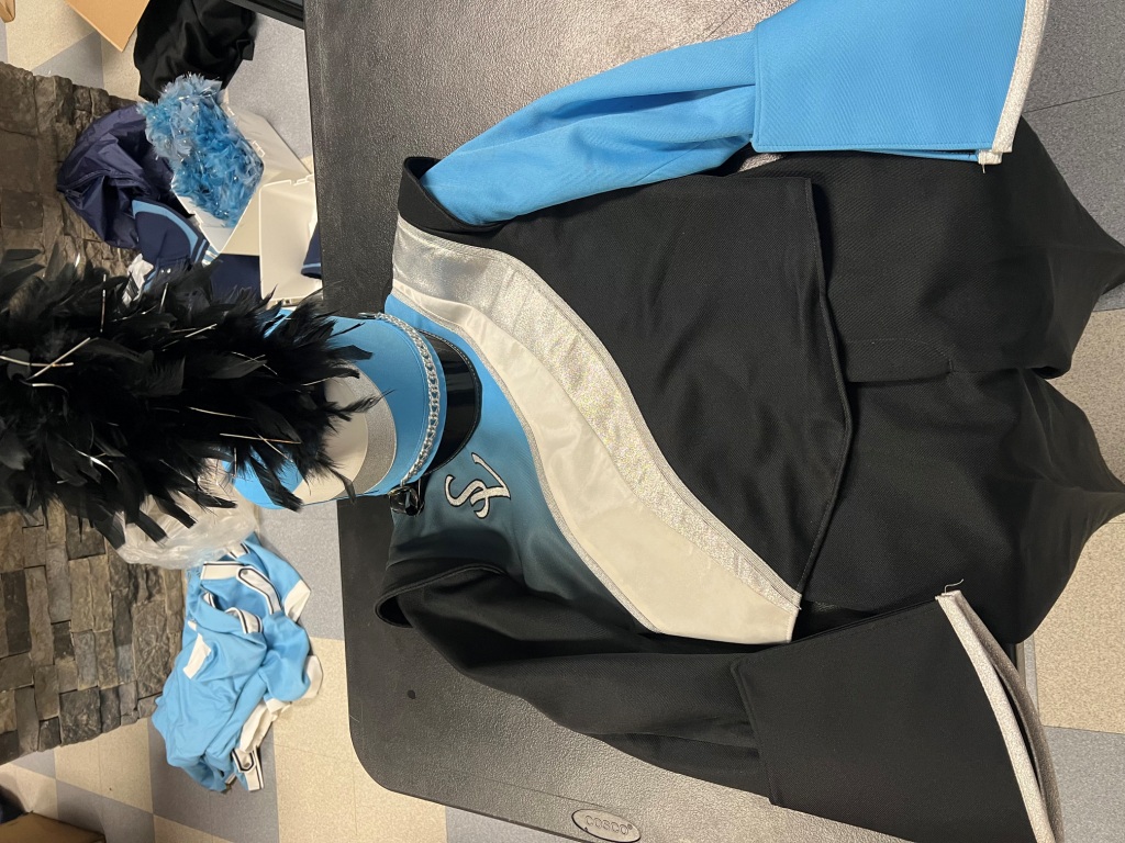 Black, Blue and Silver Used Marching Band Uniforms
