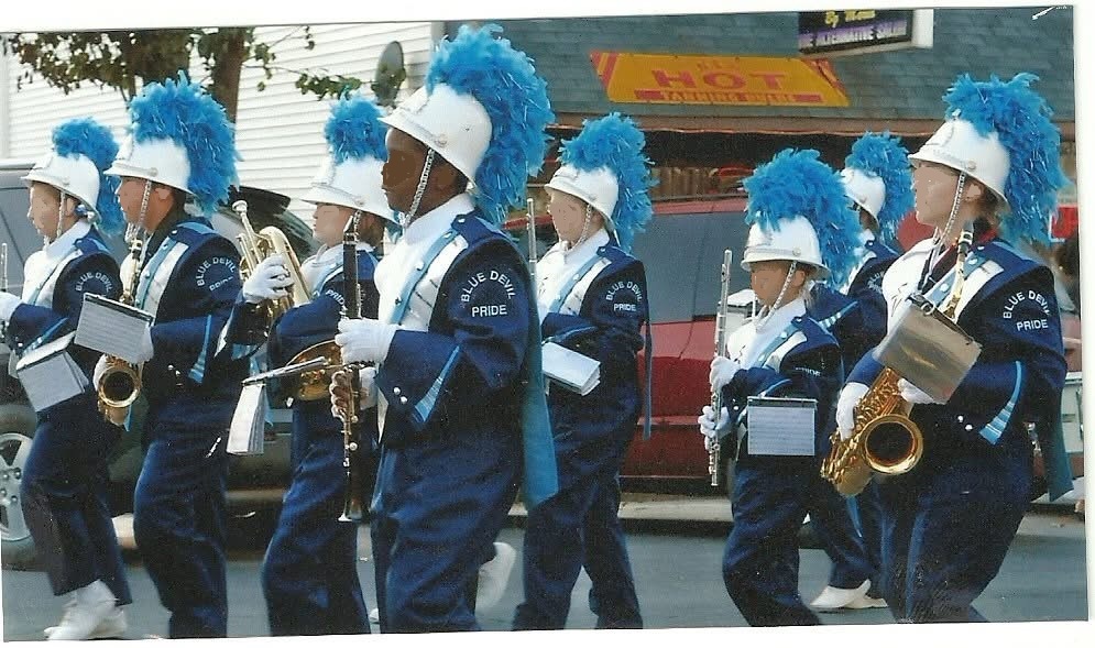 Set of 70+ Blue and Black Marching Band Uniforms