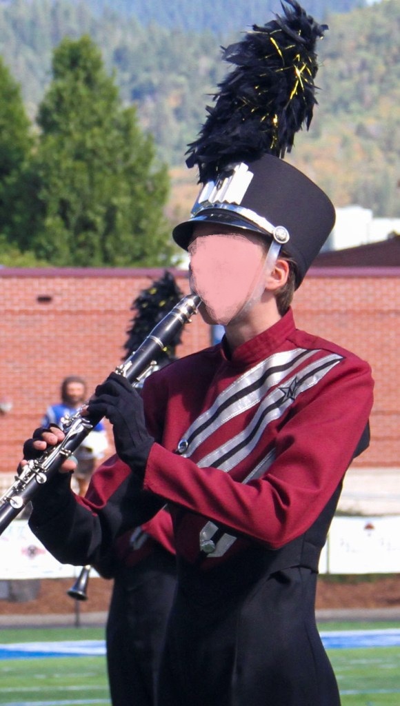 Set of 90+ Burgundy, Black, and Silver Marching Band Uniforms