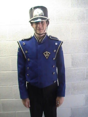 240 +/- Royal Blue, Black and White Marching Band Uniforms (3 Styles in 1