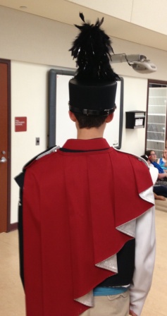 145 Complete sets of Red, Black, and White Stanbury Marching Band Uniforms