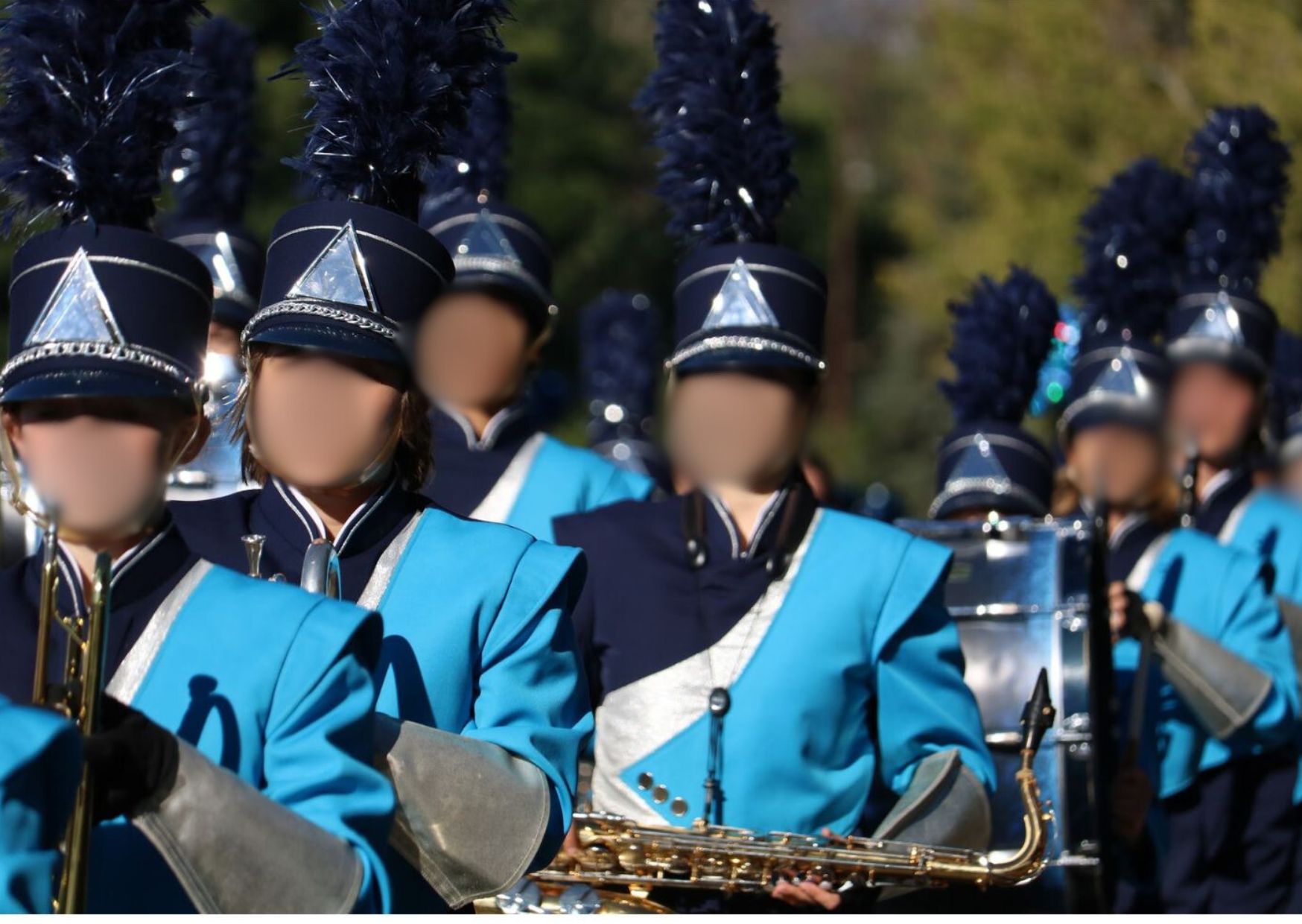59+ Blue and Silver DeMoulin Marching Band Uniforms