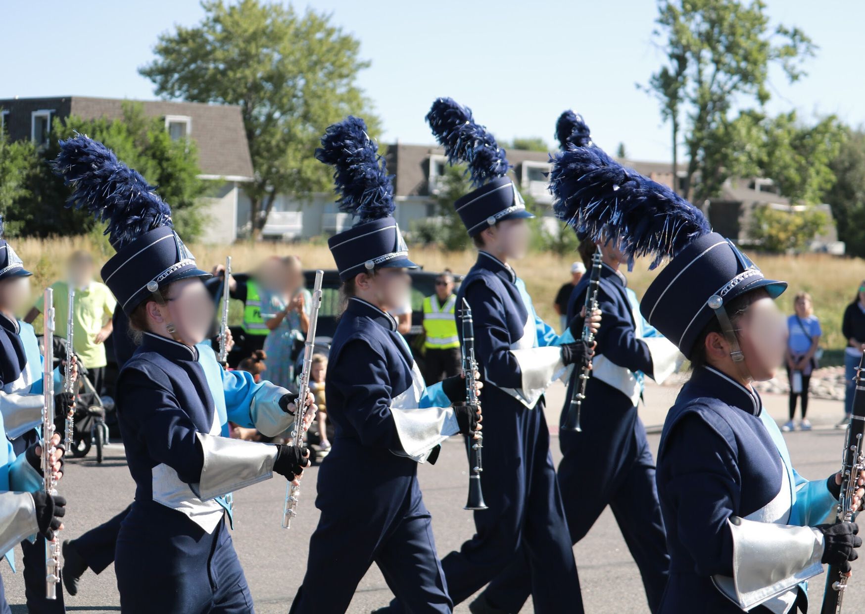 59+ Blue and Silver DeMoulin Marching Band Uniforms