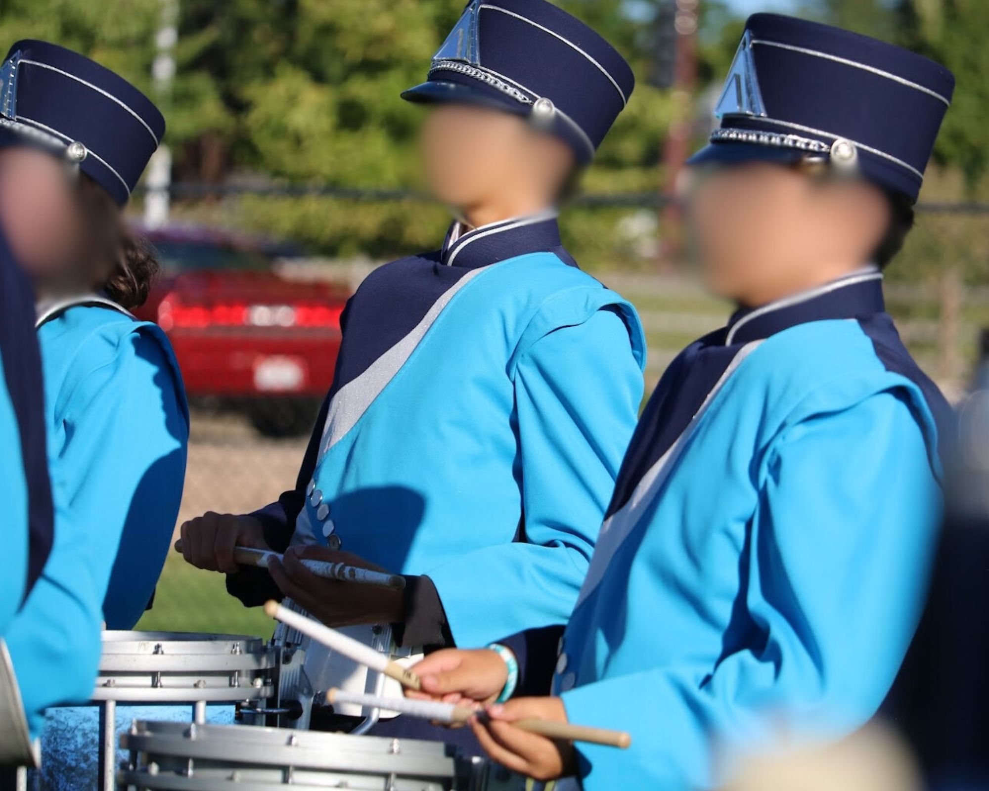 59+ Blue and Silver DeMoulin Marching Band Uniforms