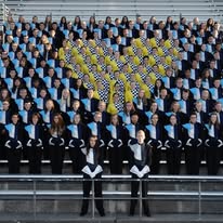 Set of 177+ Blue, Silver and Black FJ Miller Marching Band Uniforms