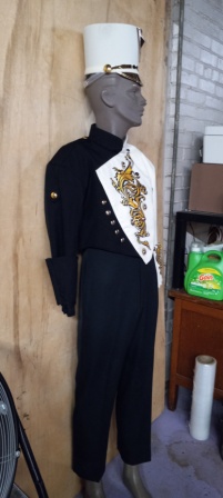 Set of Black/White/Gold Cesario by Fred Miller Marching Band Uniforms
