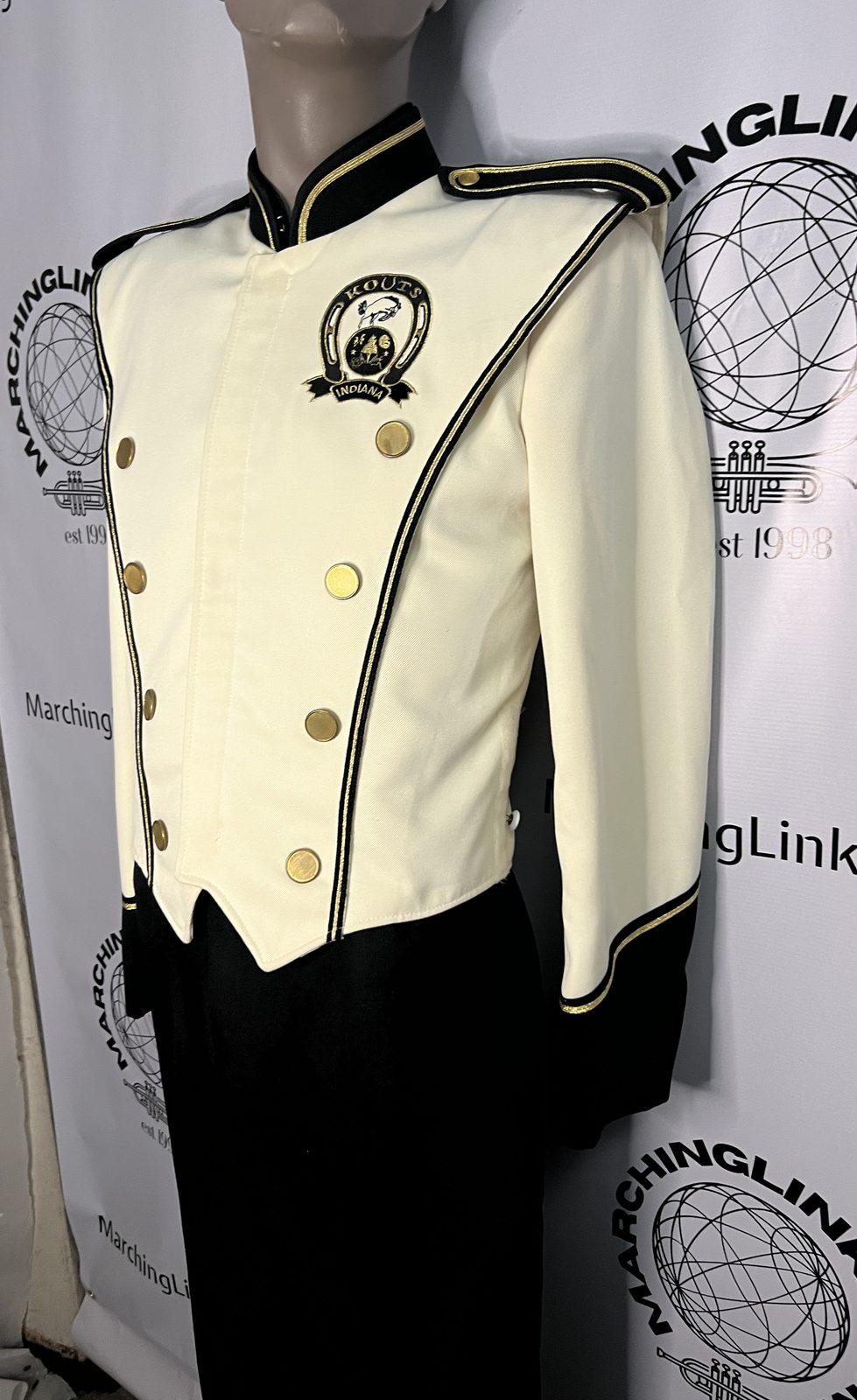 Set of 65 White and Black Marching Band Uniforms