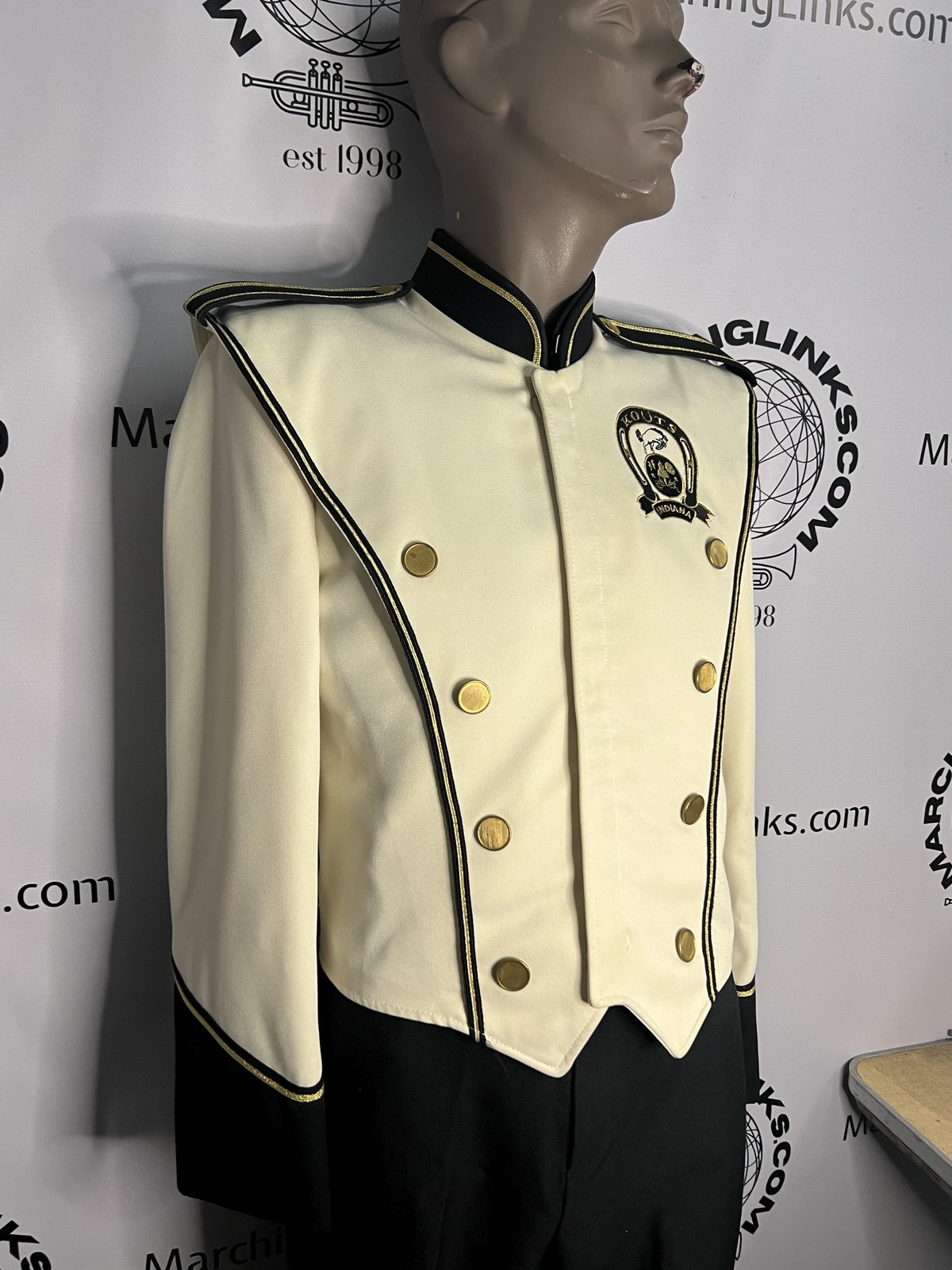 Set of 65 White and Black Marching Band Uniforms