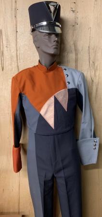 Set of 350 Gray and Orange Cesario/Bayly Marching Band Uniforms Item description: Set includes 350 C