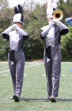 89 Black, White, and Gray Cesario Marching Band Uniforms