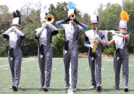 89 Black, White, and Gray Cesario Marching Band Uniforms