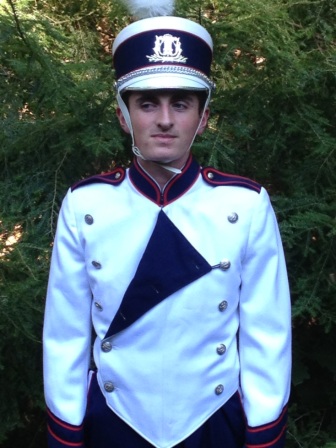Set of used DeMoulin Marching Band uniforms, including pant (with