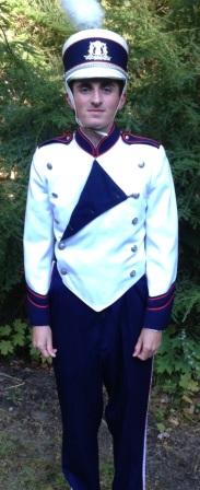 Set of used DeMoulin Marching Band uniforms, including pant (with