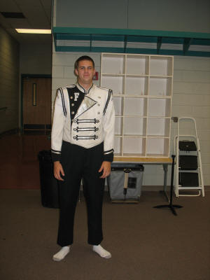 Set of 79 White and Black Marching Band uniforms