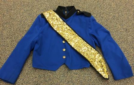 103 (+/-) Used Blue Marching Band Jackets with gold sash