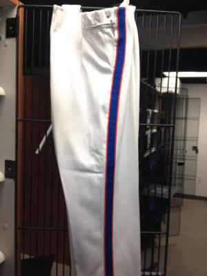 Orange and Blue Stanbury Jackets each with 2 Pairs of Pants (White and