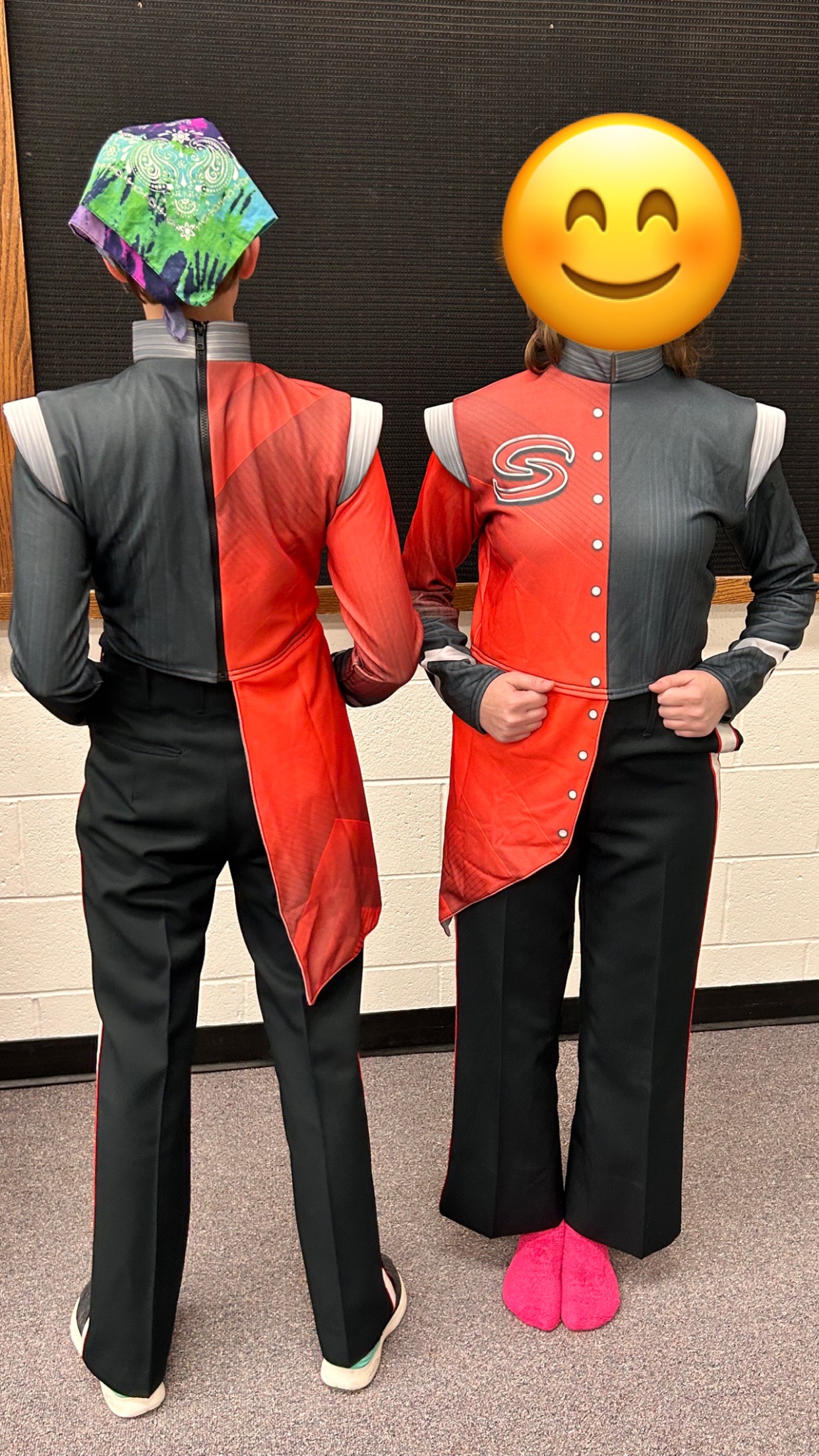 Silver, Gray, and white Digital Performance Gear Drum Corps Uniform Tops
