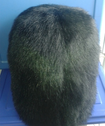Set of 40 black Busby style hats