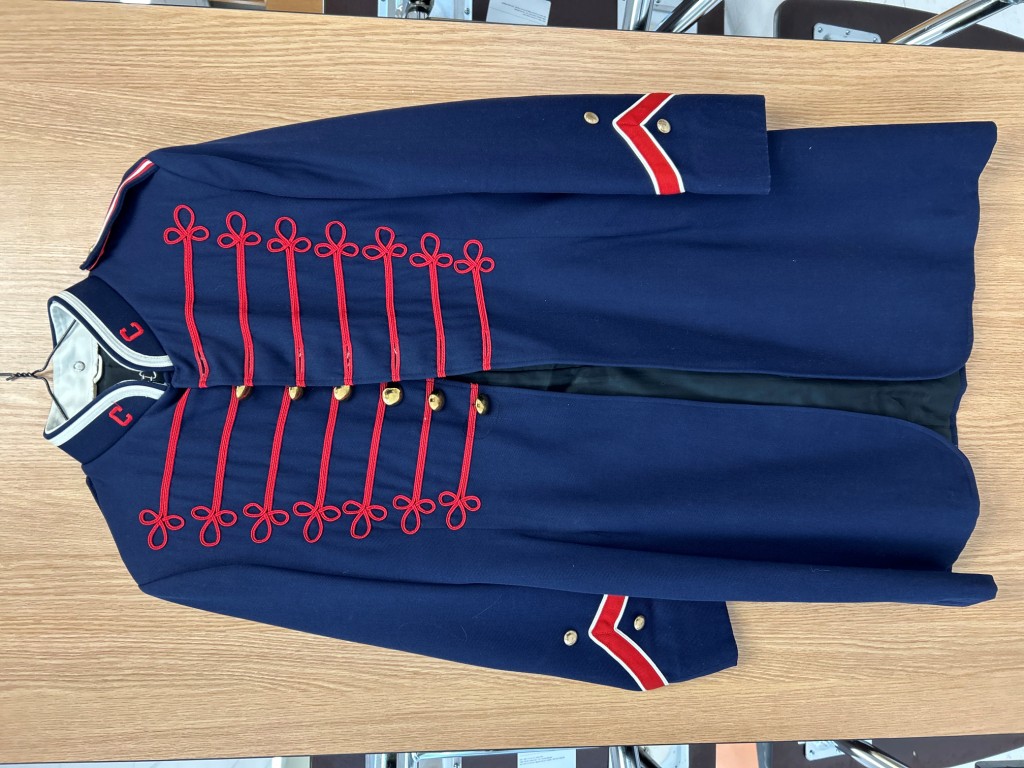 Stanbury Medalist uniform set with 6 jackets and 3 pants in blue with red and white stripes