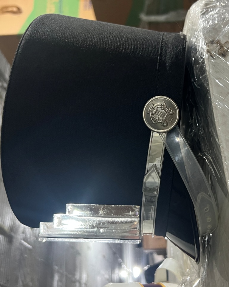 19 Black Shakos with Silver Bar/Prism Emblem